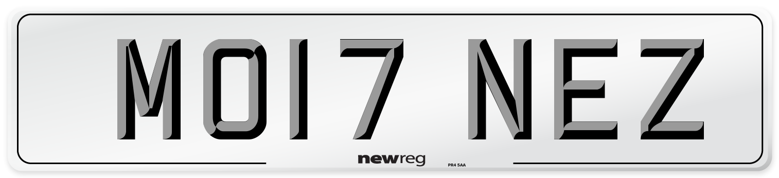MO17 NEZ Number Plate from New Reg